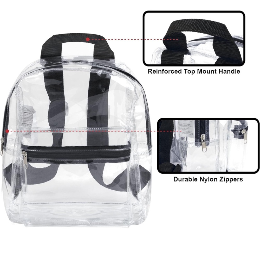 NWT Clear Mini Backpack